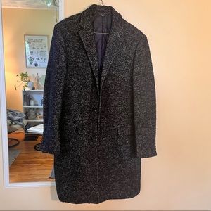 J Crew Thompson Blue Herringbone Car Coat